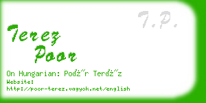 terez poor business card